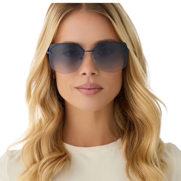 Diff Bree Navy Metal Sunglasses - Picture 2 of 4